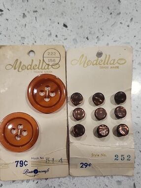Modella Amber and Copper Button Card Duo